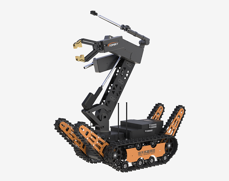 重型排爆机器人（重量650kg,夹持力120kg，前后双摆臂）【第6代】